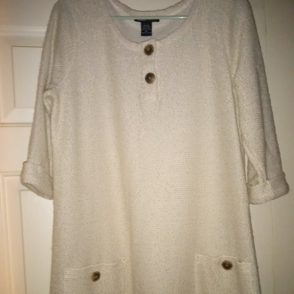 Off white color dress.